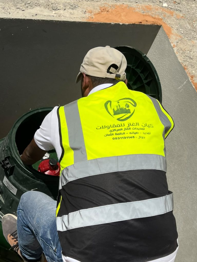 اختبار ضغط شبكة الغاز المركزي